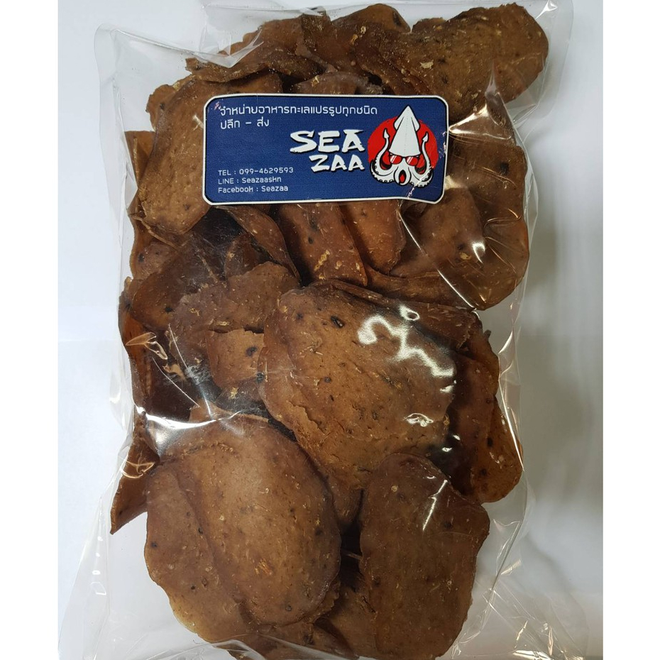 ข้าวเกรียบปลาทู แบบแผ่น พร้อมทอด (500 กรัม) - Seazaa
