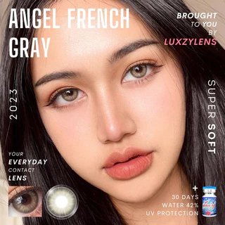 🔥คอนแทคเลนส์✨ขนาดกลาง✨Brown / Gray / Blue / Green ✨ Angel French (Luxzylens)
