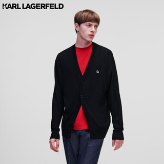 KARL LAGERFELD - IKONIK 2.0 MERINO WOOL CARDIGAN 230M2001 เสื้อคาร์ดิแกน