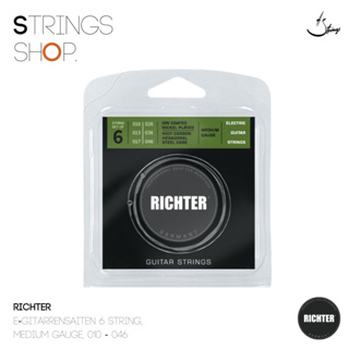 สายกีตาร์ Richter E-Gitarrensaiten 6 String, Medium Gauge, 010 - 046 (1805)