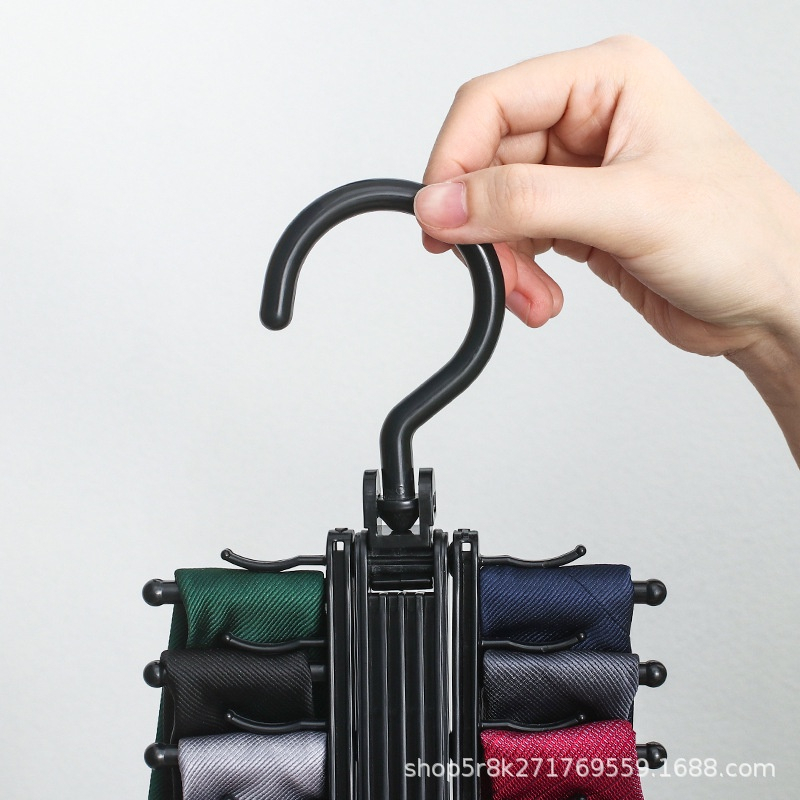 【RABITO สินค้าดี】KM1061 ไม้แขวนเสื้อไม้20 ช่อง สําหรับแขวน ผ้าพันคอ เข็มขัด เนคไท อุปกรณ์เสริม หมุนได้360 ° - รูปที่ 2