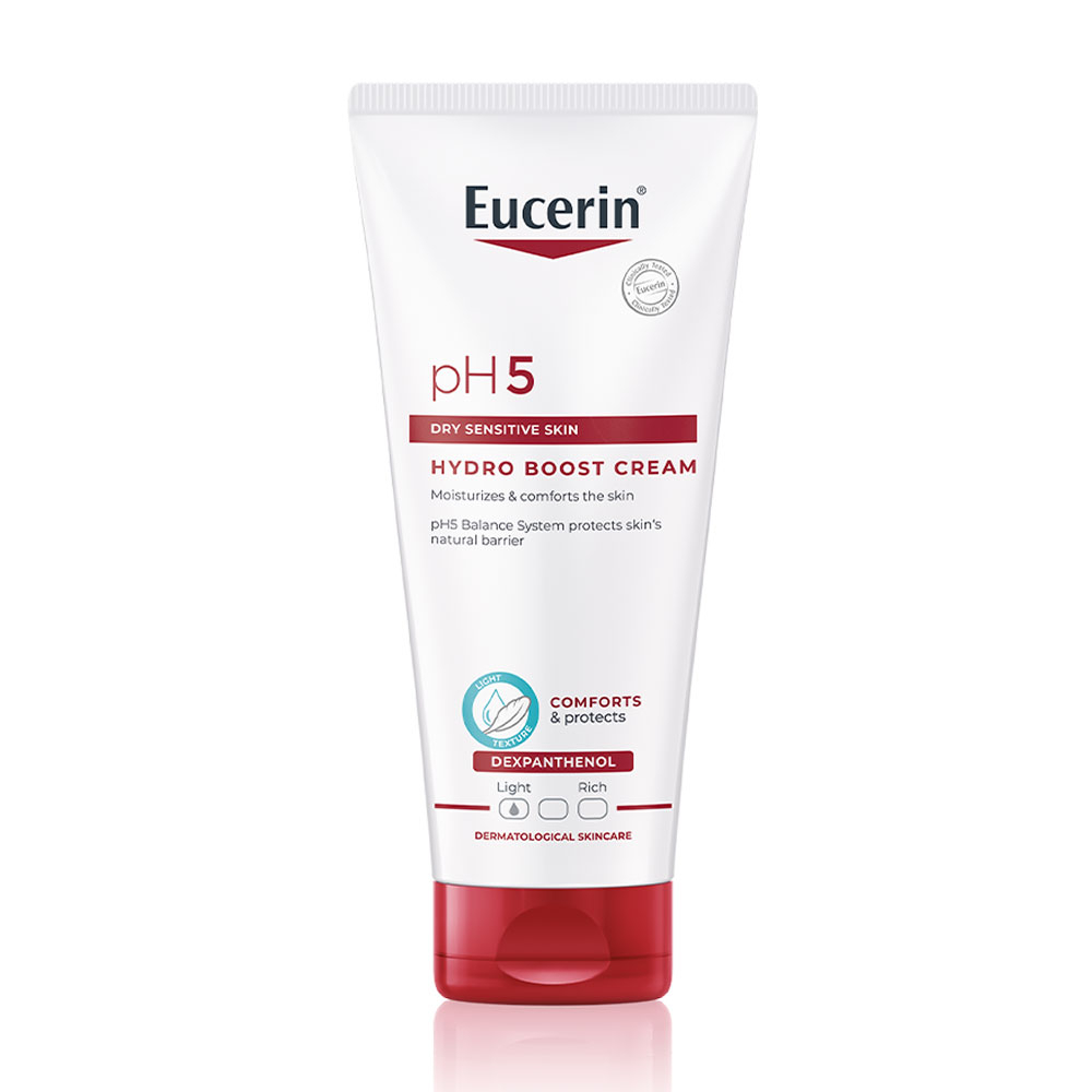 Eucerin pH5 Dry Sensitive Skin Hydro Boost Cream ยูเซอริน บำรุงผิวกาย ล็อกความชุ่มชื้น บางเบา ซึมไว 
