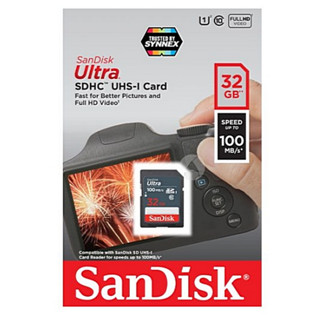 SANDISK ULTRA SDHC UHS-I 32 GB CLASS 10 100MB/S ประกันศูนย์ 7 ปี