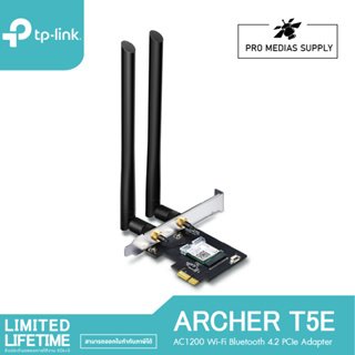 TP-Link Archer T5E การ์ด WiFi AC1200 Dual Band PCI Express Adapter ตัวรับสัญญาณ WiFi สำหรับ PC รองรับ Bluetooth 4.2