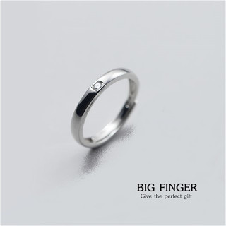 s925 Big finger ring4 แหวนเงินแท้ Simple Style นิ้วอวบใหญ่ แนะนำรุ่นนี้ ใส่สบาย เป็นมิตรกับผิว สามารถปรับขนาดได้