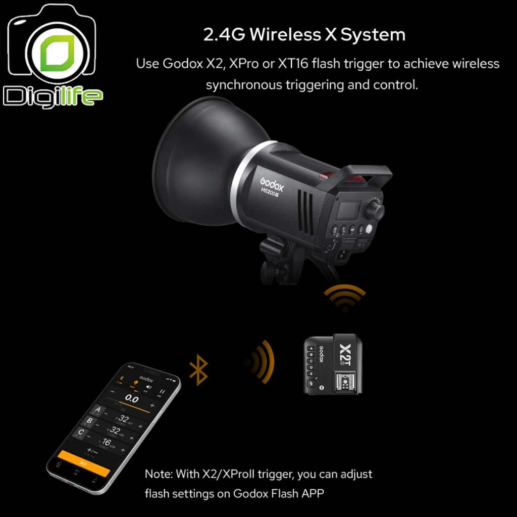 Godox Flash MS200V 200W 5800K Bowen Mount - รับประกันศูนย์ Godox Thailand 3ปี