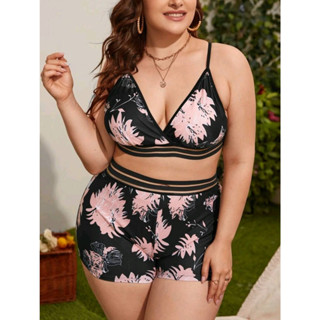 🔥Plussize🔥ชุดว่ายน้ำคนอ้วน🔥   2XLอก44-48 เอว38-44 สะโพก 52"    3XLอก50-58 เอว46-52 สะโพก 60"