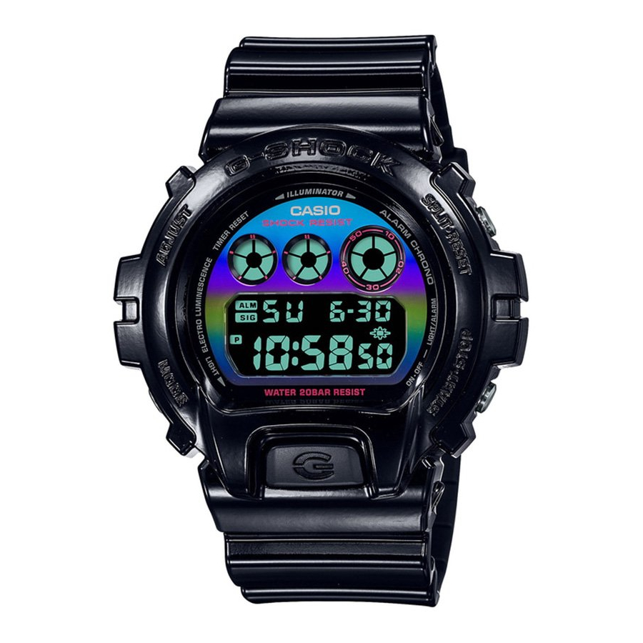Casio G-Shock นาฬิกาข้อมือผู้ชาย สายเรซิ่น รุ่น DW-6900RGB-1  สีดำ