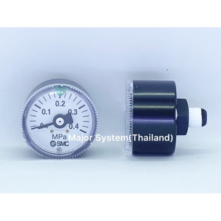 🇯🇵 SMC G36-4-01 เกจวัดแรงดันลม เกจวัดบูส 0-0.4 MPa ขนาด 37.5mm เกลียวออกหลัง 1/8”(1 หุน) SMC Pressure Gauge