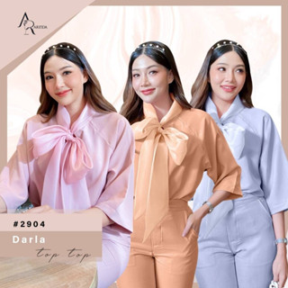 ARINDA Darla Top 2904 : เสื้อแขนสามส่วน ดีเทลคอโบว์