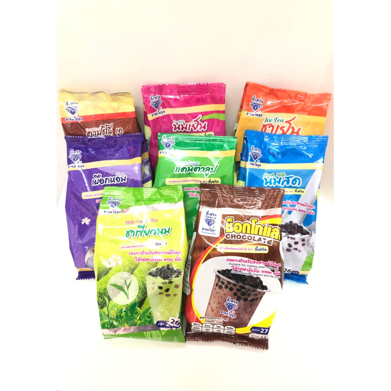 ผงชาไข่มุก ผงชานมไข่มุก ตรา อี้เหวิน 120 กรัม มีให้เลือกมากกว่า 10 กลิ่น