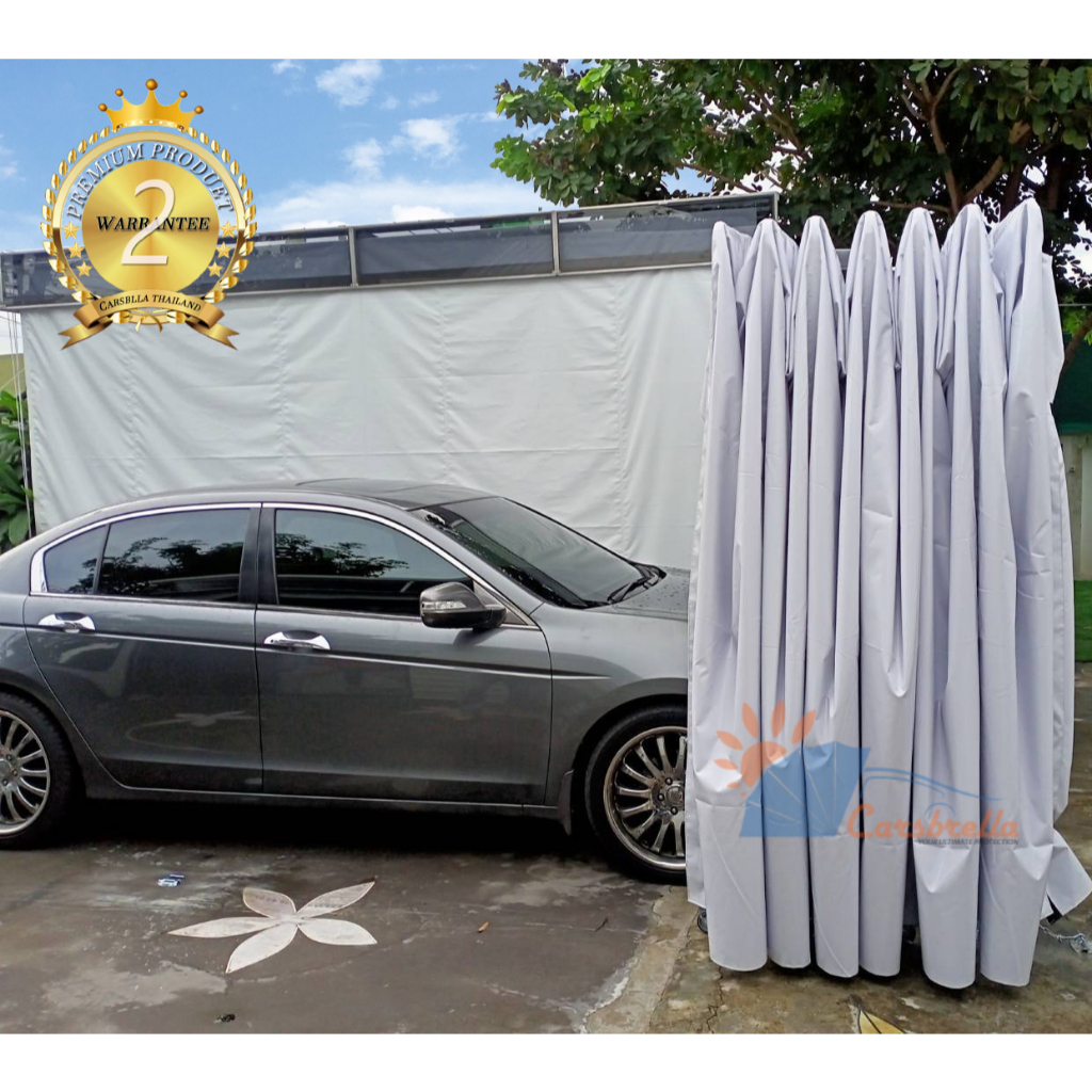 เต๊นท์จอดรถพับได้ โรงจอดรถสำเร็จรูป CARSBRELLA รุ่น SUNSHINE B (215CM)สามารถ ยืด หด พับ เก็บ ได้ ใช้