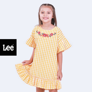 LEE KIDS แท้ 100%  งานใหม่ ป้านห้อยครบ ชุดเดรส เด็กผู้หญิง รุ่น LK K1020501 สีเหลือง