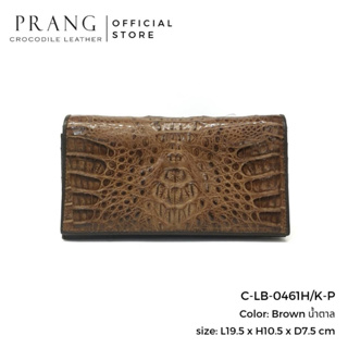 Prang Crocodile Leather Clutch / Cross Body Lady Bag กระเป๋าถือผู้หญิง คลัทช์ หนังจระเข้ C-LB-0461H/K-P