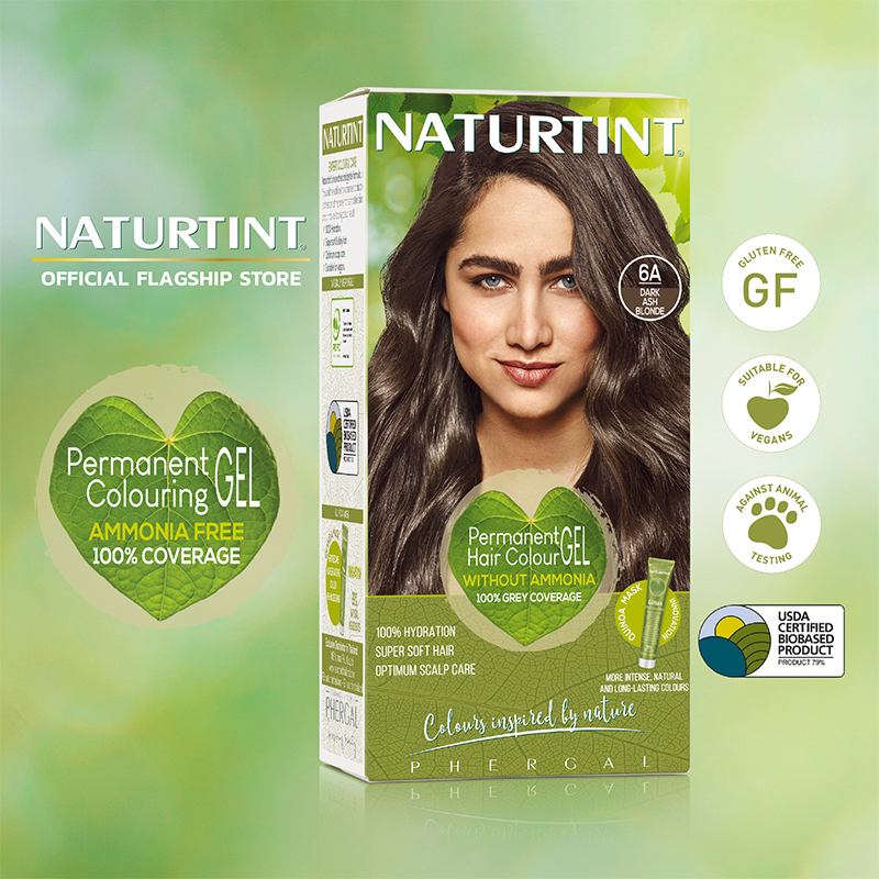 Naturtint (6A Dark Ash Blonde) เจลเปลี่ยนสีผม ปิดผมขาว จากสารสกัดธรรมชาติและออแกนิค ปริมาณ170ml