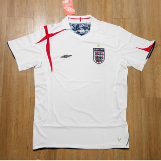 เสื้อบอลย้อนยุค อังกฤษ ชุดเหย้า ปี 2006/07  England Retro Home ปี 2006/07 เกรด AAA