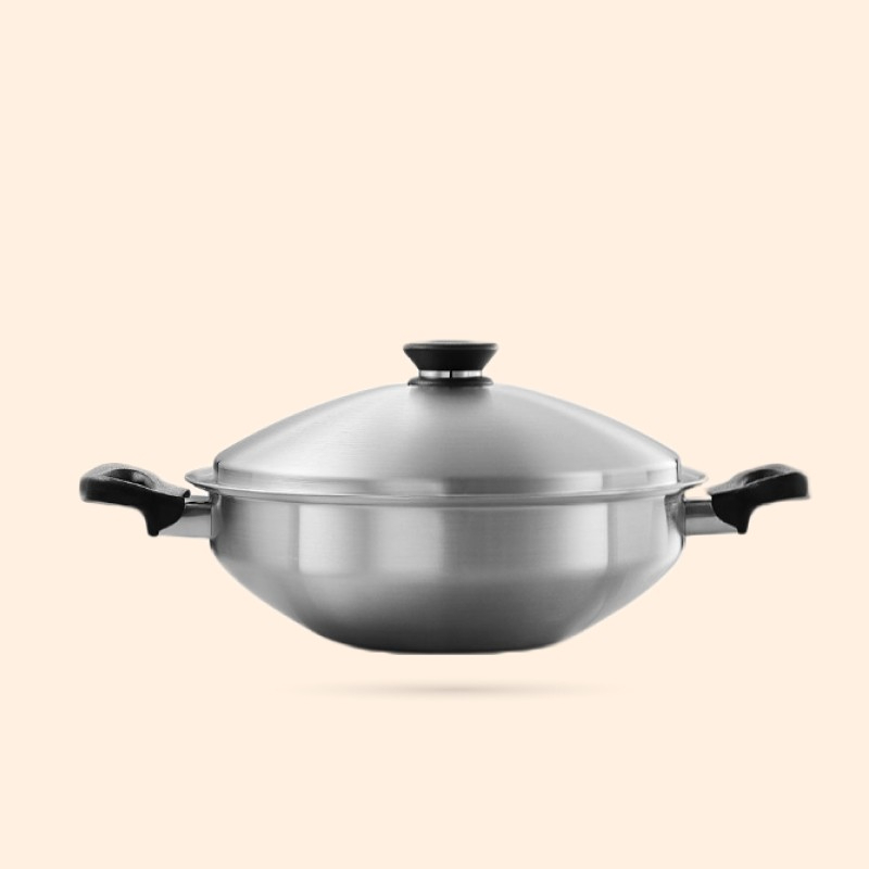 Amway queen cookware wok with lid and racks