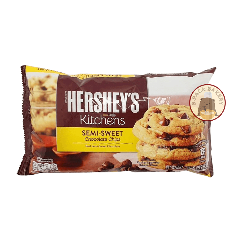 (เซมิ สวีท ชิพส์) เฮอร์ชีส์ เซมิ-สวีท ช็อคโกแลต ชิพส์ / HERSHEY'S SEMI-SWEET CHIPS / 340g