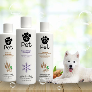 แชมพูสุนัข John Paul Pet แชมพู สำหรับผิวแพ้ง่าย อาบน้ำสุนัข สูตรข้าวโอ้ต อ่อนโยน ขนาด 16 oz. Pet Shampoo PetSupplies