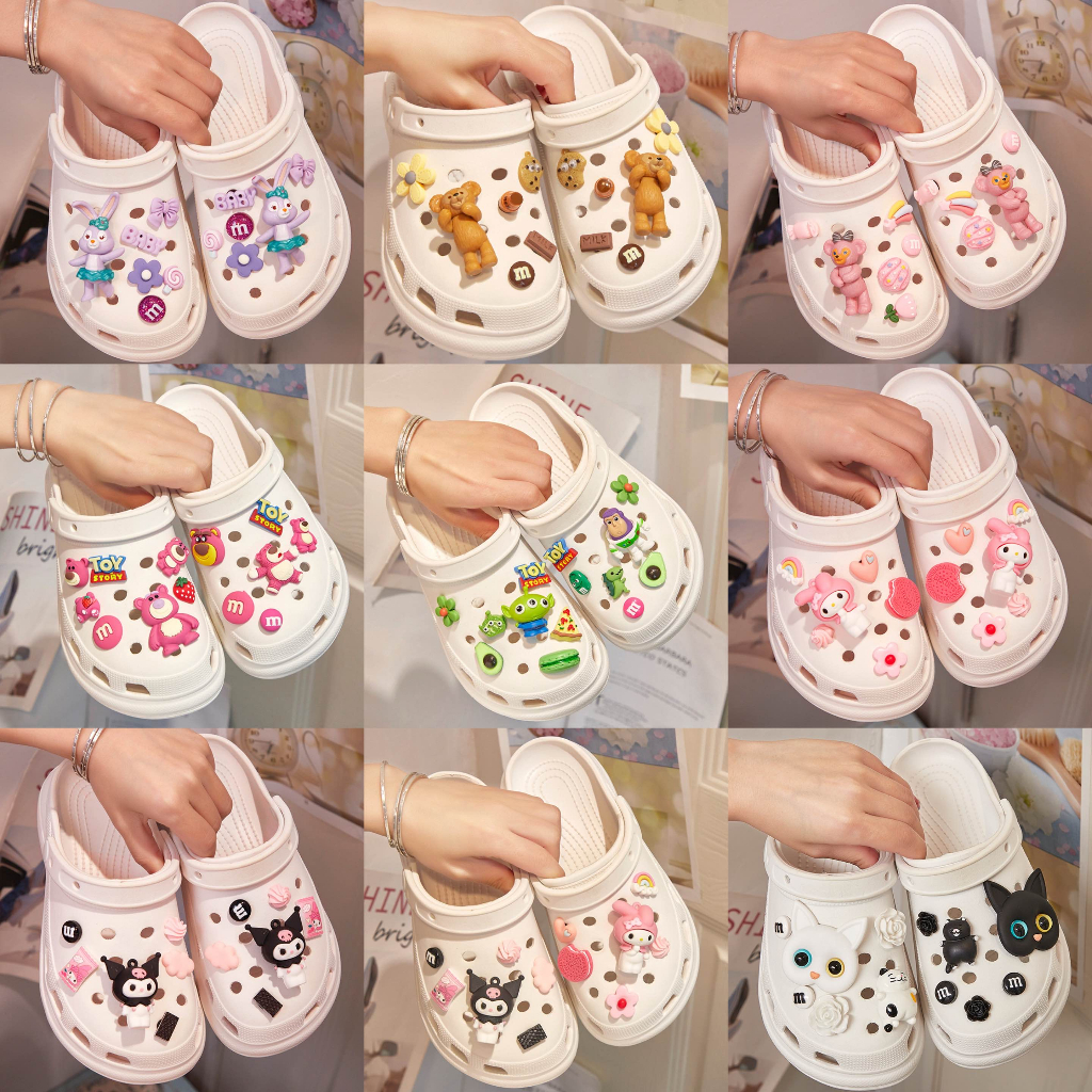 พร้อมส่ง Jibbitz Set จิ๊บบิทตัวติดรองเท้า ชุดตกแต่งรองเท้า ลายการ์ตูนน่ารัก ลายน่ารักๆ ลายน่ารัก แบบเซ็ท