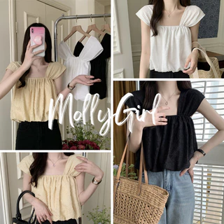 mollygirl เสื้อสม็อคปุ่ยๆมีแขน น่ารัก