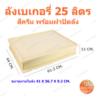 bkk789shop ลังเบเกอรี่ใหญ่ 25 ลิตร ลังเบเกอรี่ซ้อนได้ ลังขนมปัง ลังขนมเค้ก กล่องอเนกประสงค์ กล่องใส่อาหารและเครื่องดื่ม