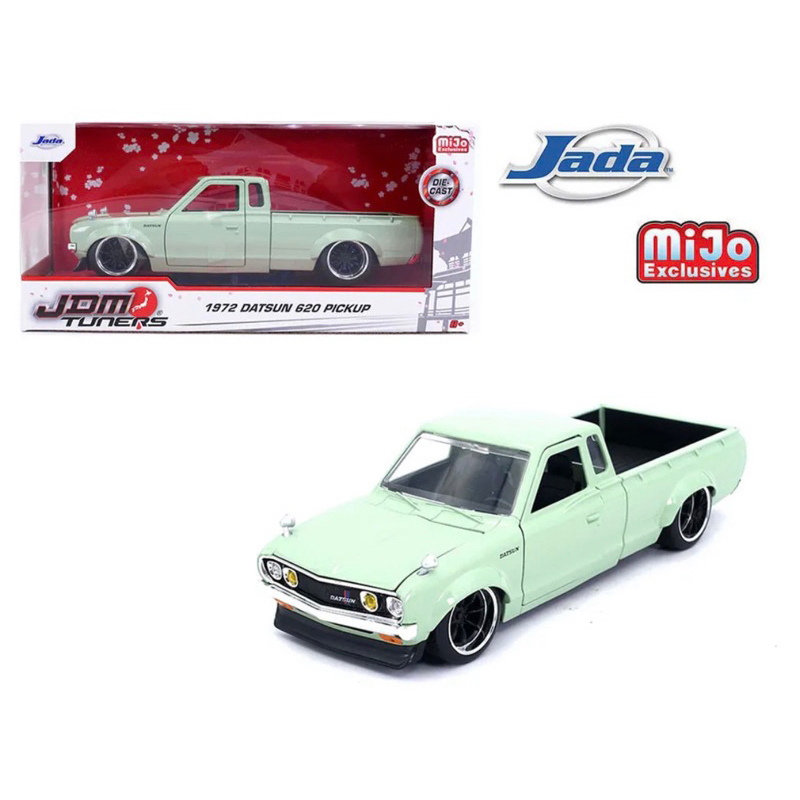 JADA - MIJO EXCLUSIVE 1:24 - LIGHT GREEN - JDM TUNERS - 1972 DATSUN 620 PICKUP