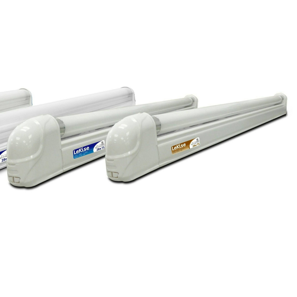 ฟลูเซ็ทนีออน T5 28W ยาว 120 cm. เซ็ทรางพร้อมหลอด ฟลูออเรสเซนต์ Electronic Fll Set T5 ชุดโคมสำเร็จ Le