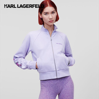 KARL LAGERFELD - OMBRÉ KARL LOGO ZIP-UP SWEATSHIRT 230W1823 เสื้อกันหนาวสเวตเตอร์