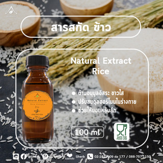 สารสกัดข้าวหอมมะลิ ,Jasmine Rice Extract ,สารสกัดสมุนไพร (Cosmetic Grade) บรรจุขวด 100 ml.