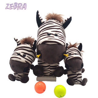 [Wico]Back Open Premium Brown Zebra Golf Club Cover Set/Premium Brown Zebra Drive Wood Hybrid club cover