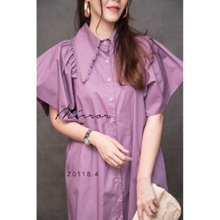 UMi SHiRT DReSS•• เดรสเชิ้ตดีเทลเก๋ น่ารักคิ้วท์ๆ แพทเทรินใส่ง่าย สวยเก๋ที่ช่วงแขนบานนิดๆจับจีบที่ไหล่เบาๆ