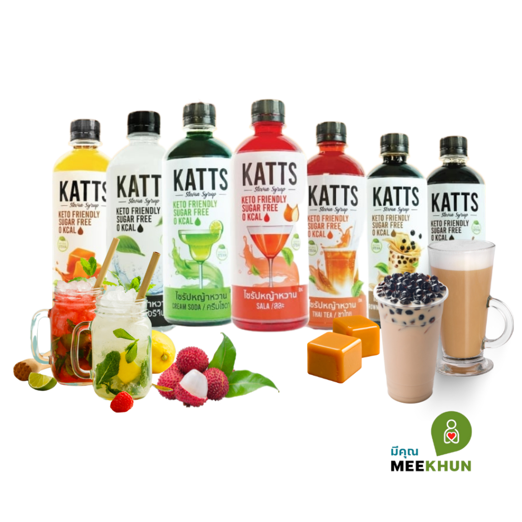 Katts ไซรัปหญ้าหวาน ไซรัปคีโต  Stevia keto syrup 500ml. หวานไม่มีน้ำตาล