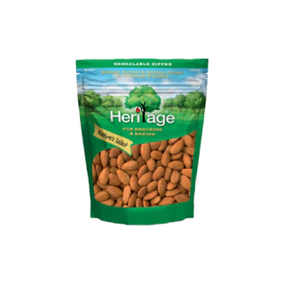 เฮอริเทจ อัลมอนด์ดิบเม็ดเต็ม 1000 ก. Heritage Raw Whole Almonds 1000 g.