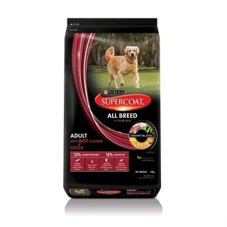 Purina Supercoat All Breed Adult 1.5kg อาหารสุนัขแบบเม็ด สูตรสุนัขโต รสเนื้อวัว