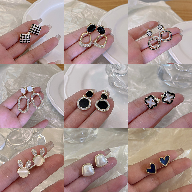 ต่างหูแบบหนีบ ✨พร้อมส่งจากไทย ตุ้มหูหนีบ ติดหู ใส่สบาย ไม่ต้องเจาะหู สไตล์เกาหลี  จัดส่งไว A-06