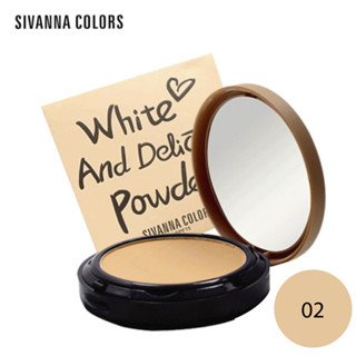 Sivanna White And Delicate Powder 02 แป้งอัดแข็งเนื้อเบคบางเบา 7g