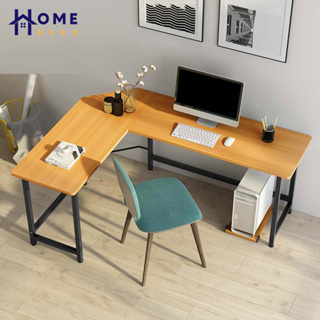 HomeHero โต๊ะคอม โต๊ะเกมมิ่ง รูปตัว L เข้ามุม พร้อมฐานรอง CPU PB L-Shaped Corner Office Desk