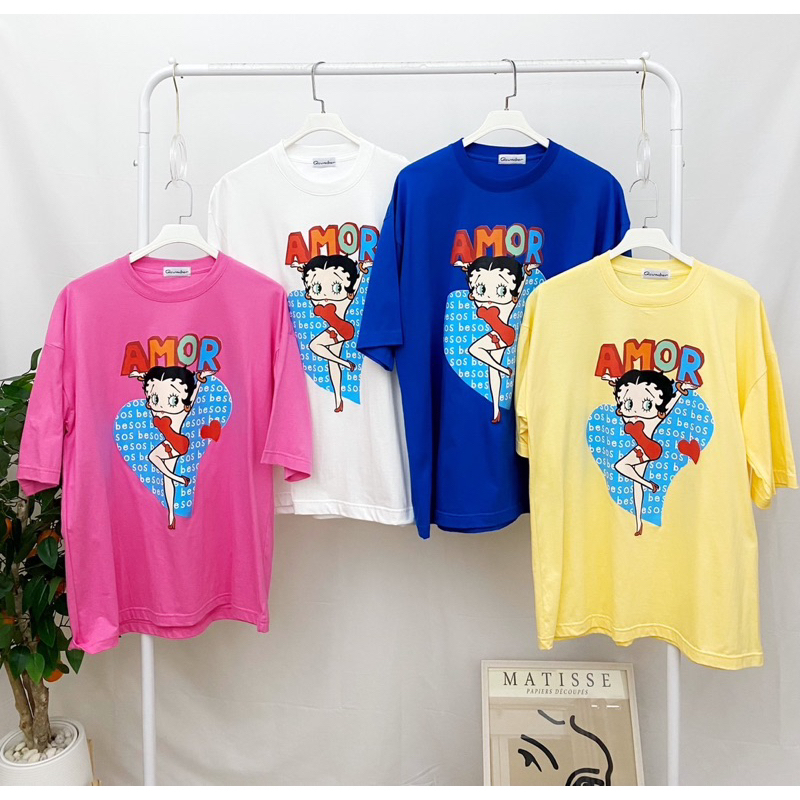 ลดราคา‼️sale‼️ 💟Qcumber💟 เสื้อโอเวอร์ไซส์ลายเบตตี้ (พร้อมส่ง)