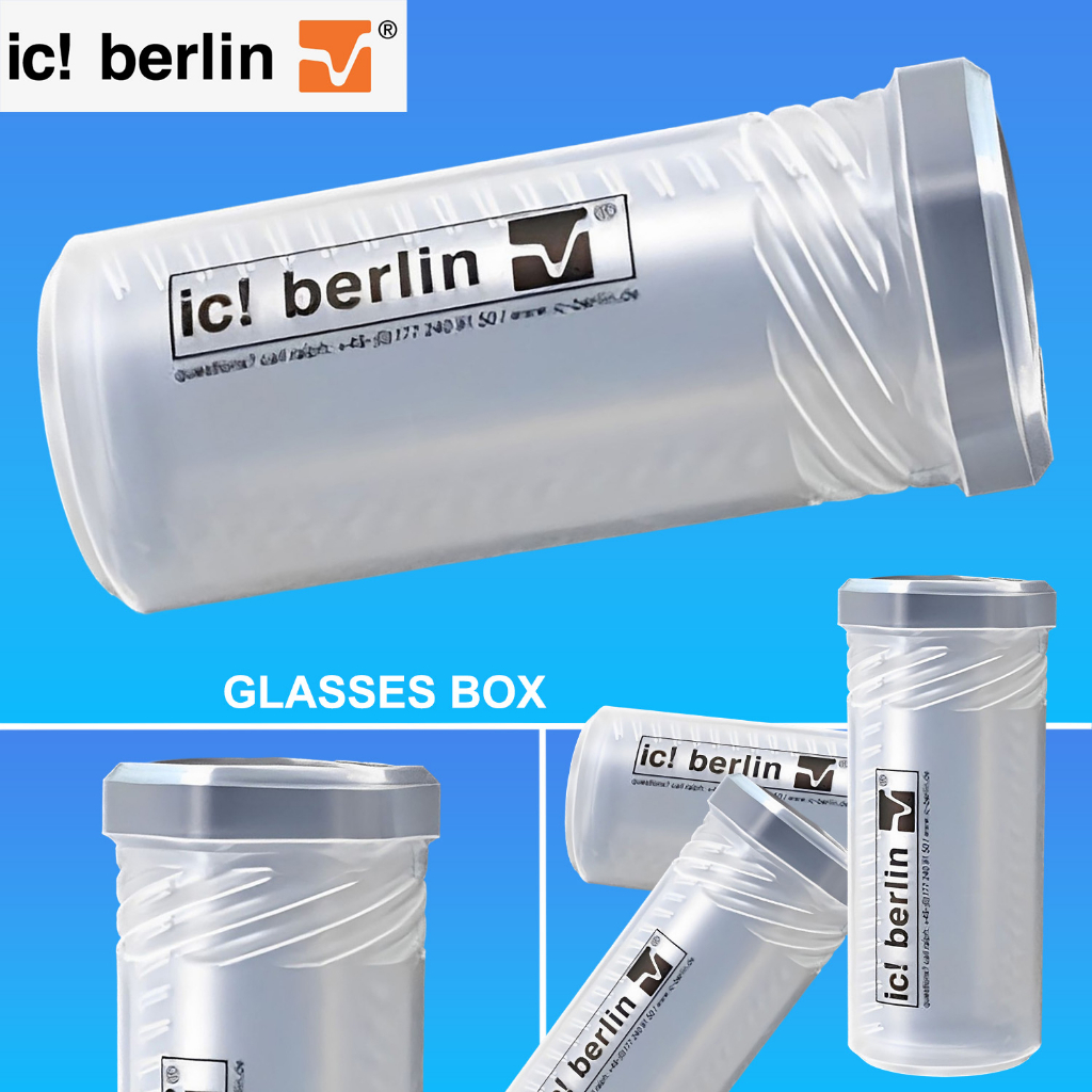 Box Glasses Ic Berlin ไอซี เบอร์ลิน กล่องกระเป๋าซิปเก็บแว่น สวยงาม สำหรับเก็บ ทนทาน แถมผ้าเช็ด