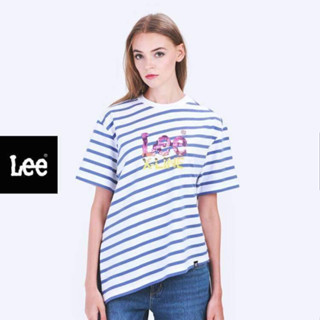 LEE  แท้ 100 % งานใหม่ ขายชนช็อป เสื้อยืดแขนสั้น ผู้หญิง รุ่น LE L1021X10 สีฟ้า LEE X-LINE ราคา 790.-