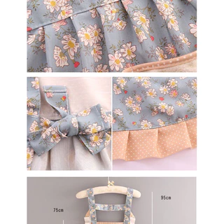 ผ้ากันเปื้อนลายดอกไม้ (จัดส่งในไทย) สวยน่ารัก สไตล์เกาหลี