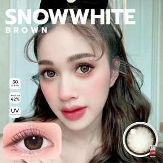 🔥คอนแทคเลนส์✨ขนาดกลาง✨Brown / Gray✨Snow white (Lovely)