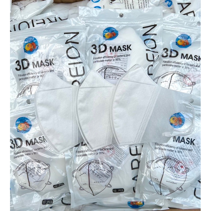 แมสหน้าเรียว แมส3Dผู้ใหญ่ แพ็ค10ชิ้น แมสเกาหลี แมส3D แมสหน้าเรียว3d