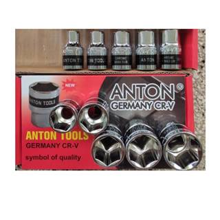 ANTON แอนตัน ลูกบล็อก 4 หุน สั้น 6 เหลี่ยม GERMANY 1/2 Dr 4หุน 8mm- 17mm / ลดราคา หมดแล้ว หมเเลย / ราคาถูก ราคา ต่อตัว