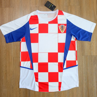 เสื้อโครเอเชีย ย้อนยุค ทีมเหย้า ปี 2002-04 เกรด AAA Croatia Retro Home 2002-04 AAA