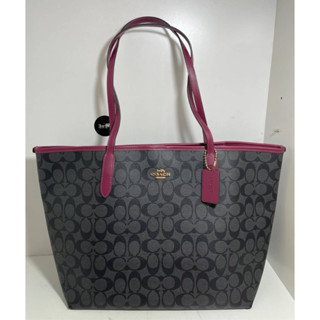 COACH CITY TOTE IN SIGNATURE CANVAS กระเป๋าสะพายผู้หญิง