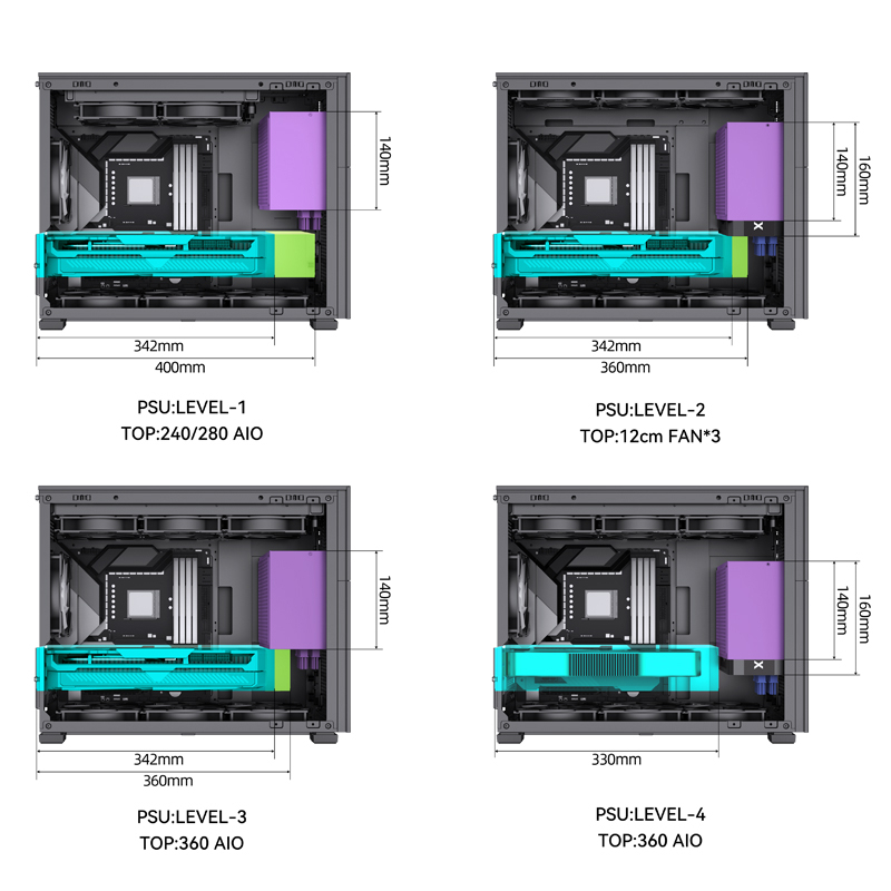CASE JONSBO D31 MESH STD Screen Edtion M-ATX BLACK / WHITE