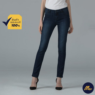 Mc JEANS กางเกงยีนส์ผู้หญิง กางเกงยีนส์ แม็ค แท้ ผู้หญิง BIKER ทรงขาเดฟ สียีนส์ ทรงสวย สลิม กระชับ MAD1246
