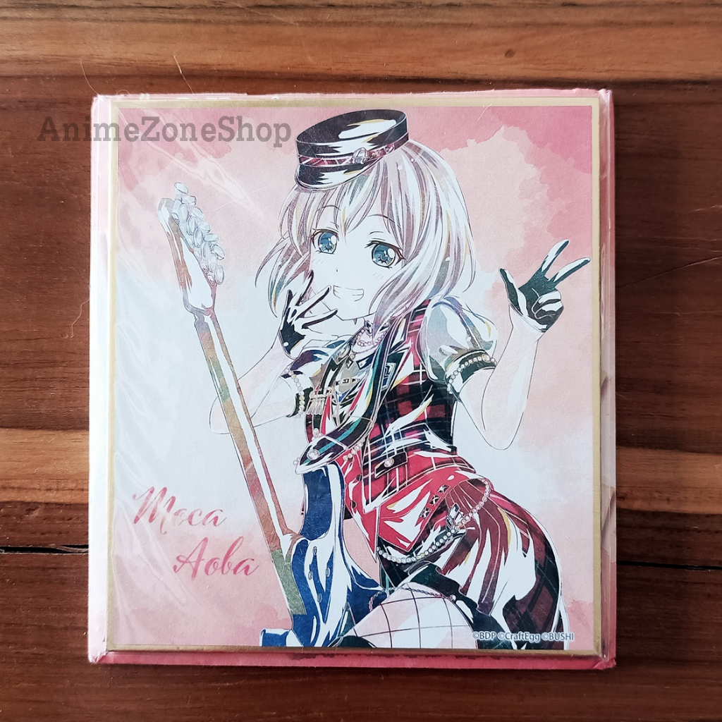 [มือ1/แกะถ่าย] Aoba Moca Afterglow Shikishi Arts ชิกิชิ แผ่นกระดาษแข็ง การ์ตูน BanG Dream! Girls Ban